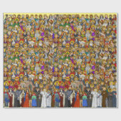 heiligen, alle heiligen, katholieke heiligen cadeaupapier (Vlak)