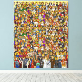 heiligen, alle heiligen, katholieke heiligen canvas afdruk (Insitu (Houten vloer))