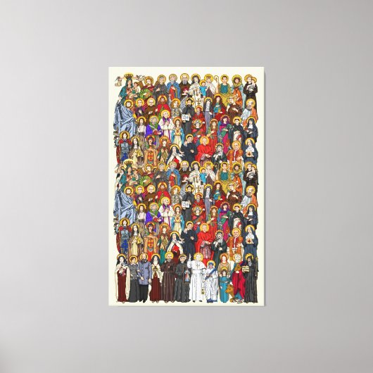 heiligen, alle heiligen, katholieke heiligen canvas afdruk (Voorkant)