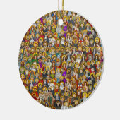 heiligen, alle heiligen, katholieke heiligen keramisch ornament (Links)
