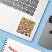 heiligen, alle heiligen, katholieke heiligen sticker (Laptop met iPhone)