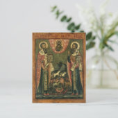 Heiligen Blasius en Modestus I Orthodoxe Icoon Briefkaart (Staand voorkant)