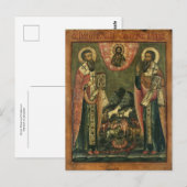 Heiligen Blasius en Modestus I Orthodoxe Icoon Briefkaart (Voorkant / Achterkant)