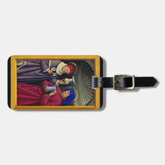 Heiligen Cosmas en Damian door Jean Bourdichon Bagagelabel (Voorkant horizontaal)