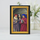 Heiligen Cosmas en Damian door Jean Bourdichon Bedankkaart (Staand voorkant)