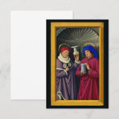 Heiligen Cosmas en Damian door Jean Bourdichon Bedankkaart (Voorkant / Achterkant)