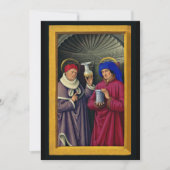 Heiligen Cosmas en Damian door Jean Bourdichon Feestdagenkaart (Voorkant)