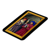 Heiligen Cosmas en Damian door Jean Bourdichon Magneet (Linkerzijde)