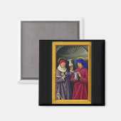 Heiligen Cosmas en Damian door Jean Bourdichon Magneet (Voorkant / Achterkant)