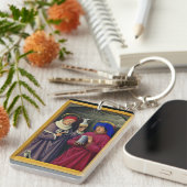 Heiligen Cosmas en Damian door Jean Bourdichon Sleutelhanger (Voorkant Rechts)