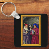 Heiligen Cosmas en Damian door Jean Bourdichon Sleutelhanger (Voorkant)