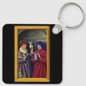 Heiligen Cosmas en Damian door Jean Bourdichon Sleutelhanger (Achterkant)