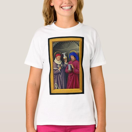 Heiligen Cosmas en Damian door Jean Bourdichon T-shirt (Voorkant)