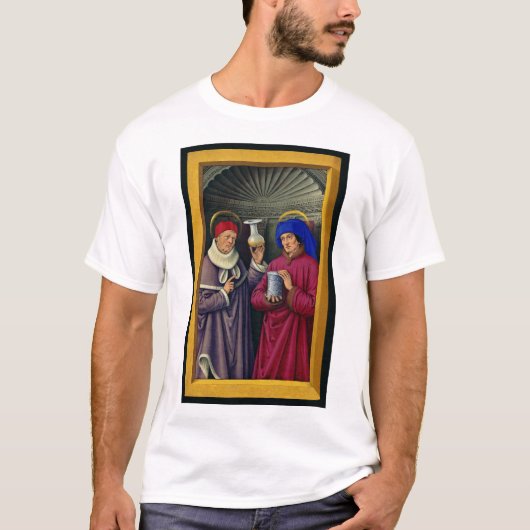 Heiligen Cosmas en Damian door Jean Bourdichon T-shirt (Voorkant)