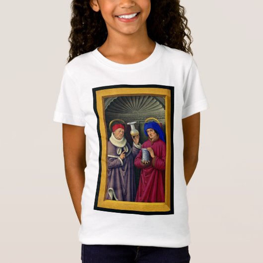 Heiligen Cosmas en Damian door Jean Bourdichon T-shirt (Voorkant)
