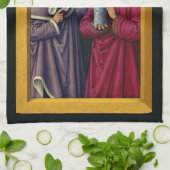 Heiligen Cosmas en Damian door Jean Bourdichon Theedoek (Gevouwen)