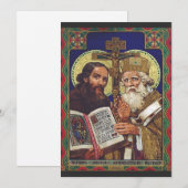 Heiligen Cyrillus en Methodius Beschermheren van E Feestdagenkaart (Voorkant / Achterkant)