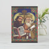 Heiligen Cyrillus en Methodius Beschermheren van E Feestdagenkaart (Staand voorkant)