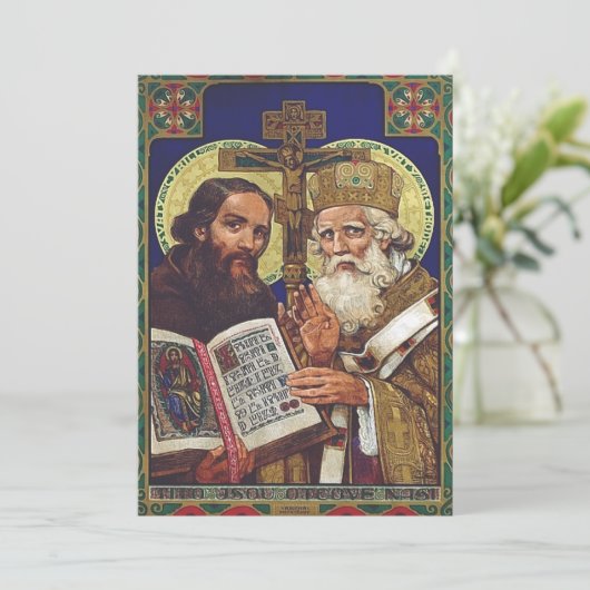 Heiligen Cyrillus en Methodius Beschermheren van E Kaart (Staand voorkant)