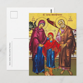 Heiligen Joachim, Anna en de Theotokos-icoon Briefkaart