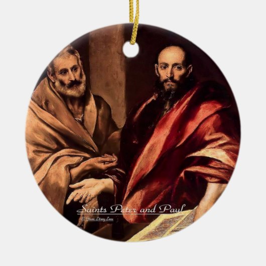 Heiligen Peter en Paul Keramisch Ornament (Voorkant)