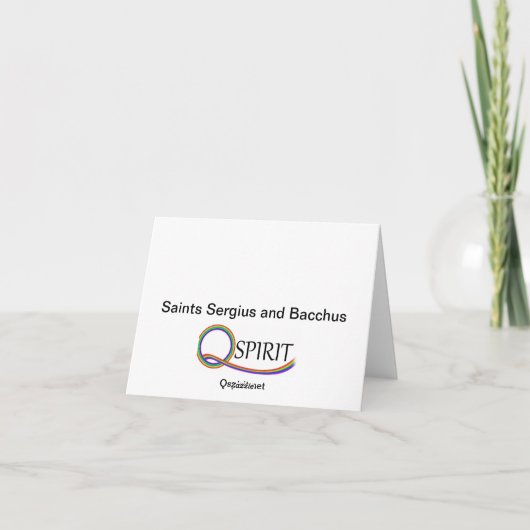Heiligen Sergius en Bacchus Feestdagen Kaart (Achterkant)
