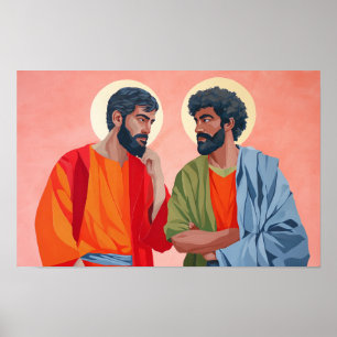 Heiligen Timoteüs en Titus: Broeders in het Geloof Poster