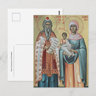 Heiligen Zachariah en Elisabeth Orthodoxe Icoon Briefkaart