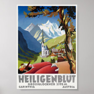 Heiligenblut Oostenrijk Vintage Poster