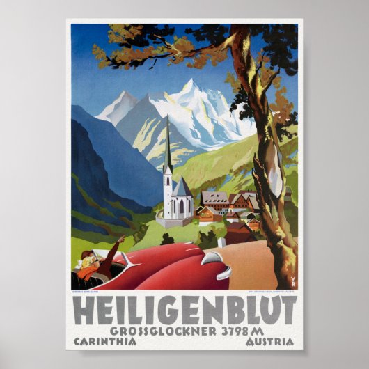 Heiligenblut Oostenrijk Vintage Poster (Voorkant)