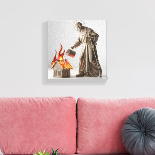 Heiliger Florian -Schutzpatron der Feuerwehr Canvas Afdruk (Insitu (Woonkamer))