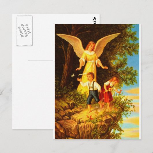 Heiliger Schutzengel - Guardian Angel 8-olie Briefkaart (Voorkant / Achterkant)