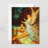 Heiliger Schutzengel Guardian Angel 9 olie Briefkaart (Voorkant / Achterkant)
