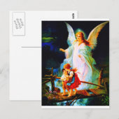 Heiliger Schutzengel Guardian Angel en Kinderen Briefkaart (Voorkant / Achterkant)