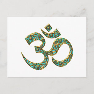 Heiliges OM (AUM-ICH BIN) - Spiegelsymbool Briefkaart