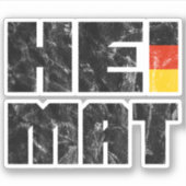 Heimat, German Home Homeland, Duitsland Sticker (Voorkant)