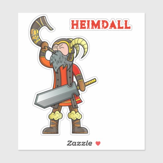 Heimdall Noorse mythologie Sticker (Vel)
