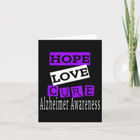 Heimer Awareness Hope Love Cure Kaart (Voorkant)