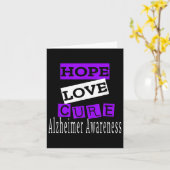 Heimer Awareness Hope Love Cure Kaart (Gele Bloem)