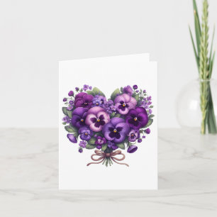 Heimer Paarse Bloemen Pansy Dementia Heimers Aware Kaart