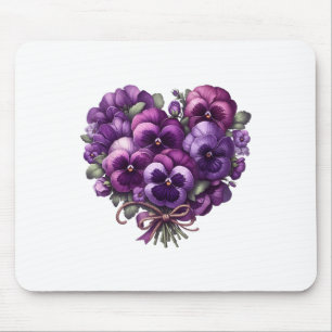 Heimer Paarse Bloemen Pansy Dementia Heimers Aware Muismat