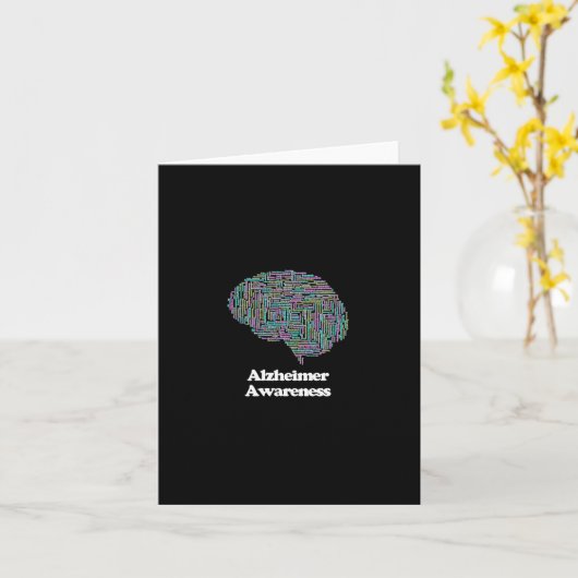 Heimerheimer Awareness Brain Dementia Word Cloud Kaart (Gele Bloem)