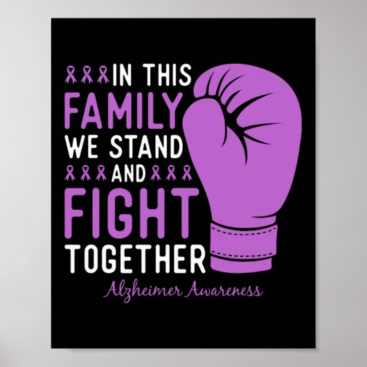 Heimerheimer Awareness Family Fight Support Boksen Poster (Voorkant)