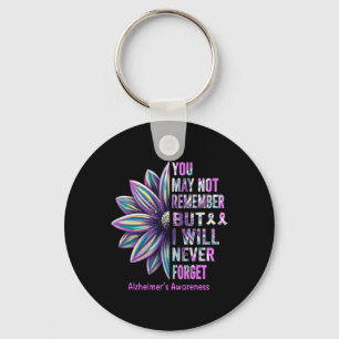 Heimerheimer Awareness Flower Remember Never Forge Sleutelhanger