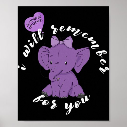 Heimerheimer Awareness Month I Endheimer Paarse RI Poster (Voorkant)