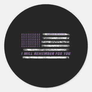 Heimerheimer Awareness Month I Endheimer Paarse RI Ronde Sticker
