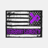 Heimerheimer Bewustzijn - Amerikaanse vlag Paarse Fleece Deken (Voorkant (Horizontaal))