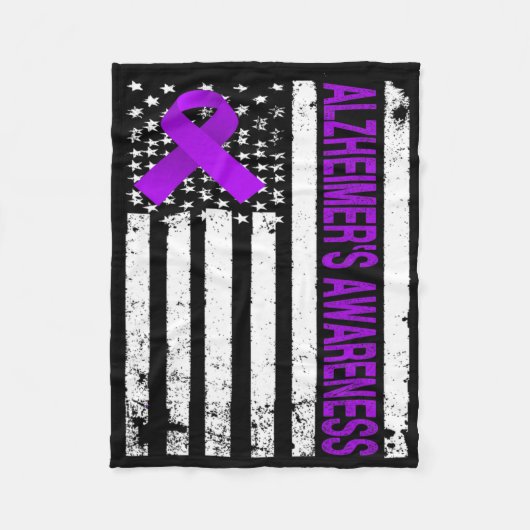 Heimerheimer Bewustzijn - Amerikaanse vlag Paarse Fleece Deken (Voorkant)
