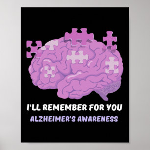 Heimerheimer bewustzijn Paarse maand zoals ik me z Poster
