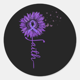 Heimerheimer Faith Zonnebloem Paarse Heimerheimer Ronde Sticker